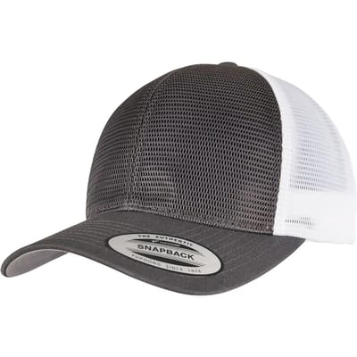 Flexfit - YP CLASSICS 360 OMNIMESH CAP 2-TONE charcoal/white one size Pet - Grijs/Wit