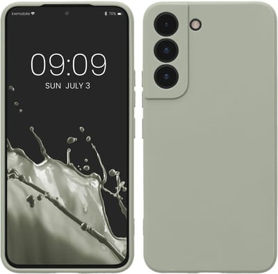 kwmobile telefoonhoesje geschikt voor Samsung Galaxy S22 - Hoesje voor smartphone - Precisie camera uitsnede - In grijsgroen