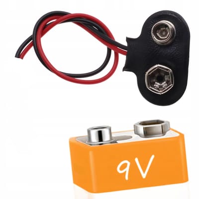 Rosfix Batterijconnector Adapter 9V DC – Eenvoudige Aansluiting op Elektronische Apparaten | Lengte Snoer 15 cm | Ideaal voor Doe-het-zelf Projecten