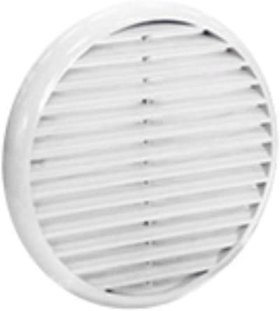 Beschermrooster - Ventilatie rooster - Buitenmontage woning - Rond model - 20 cm - Wit