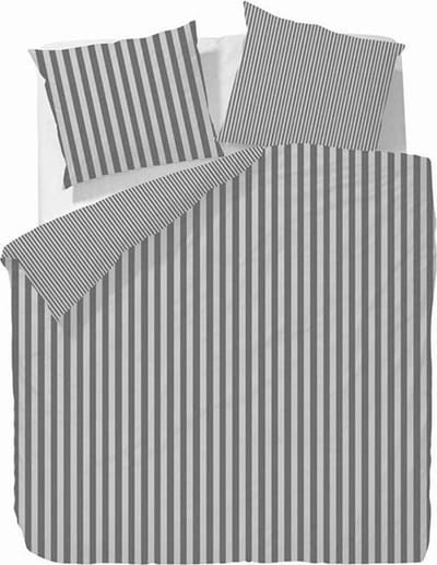 Marc O'Polo Classic Stripe Dekbedovertrek - 150x210 + 50x60 cm - Anthracite