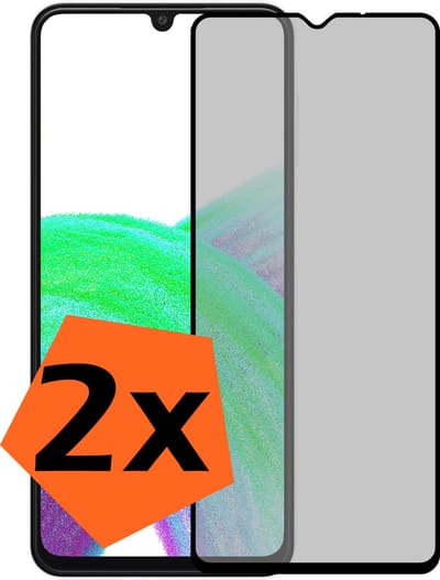 Screenprotector - 2 Stuks - Geschikt voor Samsung Galaxy A33 - Privacy Filter - Gehard Glas - Beschermglas - Tempered Glass - Screen Protector