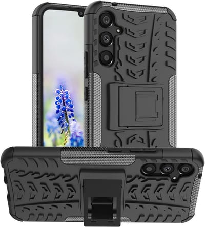 Coverup Hoesje - Geschikt voor Samsung Galaxy A34 Hoesje - Coverup Rugged Kickstand Back Cover - Zwart