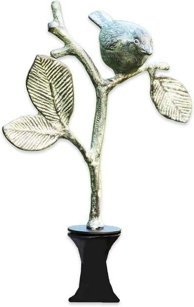Slangbeschermer - Vogel op tak - Tuinslang beschermen - Duurzaam materiaal - 48 cm lang - Sierlijk groen