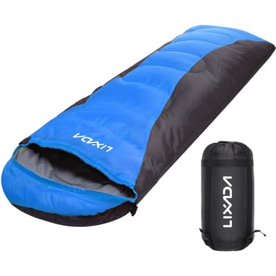 Lixada sac de couchage pour adultes garçons et filles 4 saisons Camping sac de couchage chaud imperméable avec 1100g