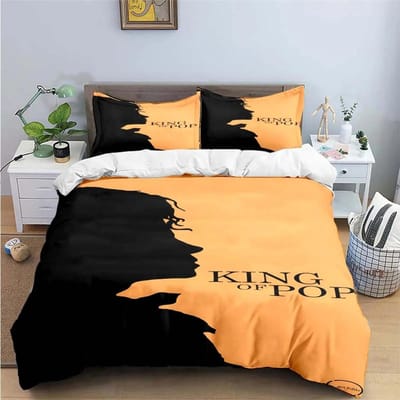 Exquise Mode M-Michael-Jackson Beddengoedset met Print Dekbedovertrek Dekbed Bed Jeugd Kinderen Meisje Jongens Verjaardagscadeau 200X200cm-3pcs