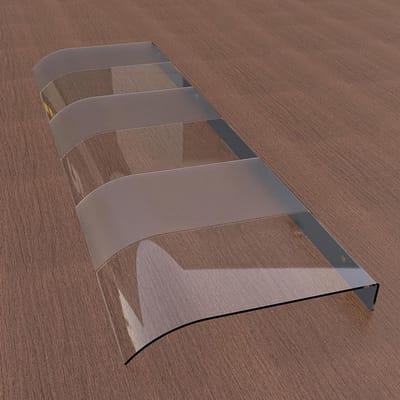 Regenkap voor Deur - Buitendeur Luifel - Bescherming tegen Weer - 3.5mm Dik Polycarbonaat - 50x250cm - Transparant
