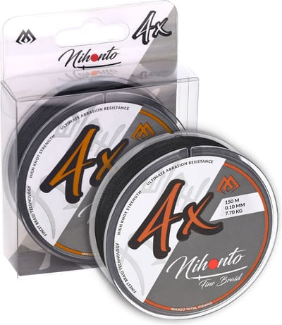 Mikado Gevlochten Vislijn Nihonto Fine Braid Zwart 150m – 0.50mm 41.8kg – Extra Sterke Roofvislijn
