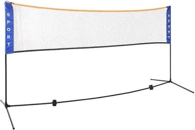 Badminton net inclusief draagtas – Badmintonnet - Badmintonnetten - Blauw / Badmintonset in hoogte verstelbaar / Tennis net / 3,1 meter breed bij 1,5 meter hoog