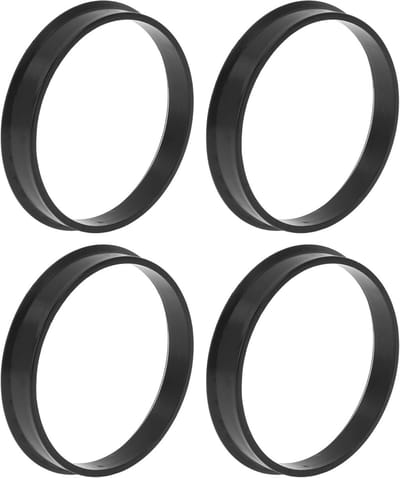 Duurzame Wielnaven Centreringsringen OD 58mm naar ID 54mm voor Auto's - Polycarbonaat, Zwart, 4 Stuks, Schokabsorberend en Precisie Passend