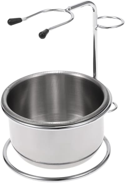GTB® Scheerkom - Scheerkwast - Scheerkop - Zilver - 6cm x 6cm x 4cm