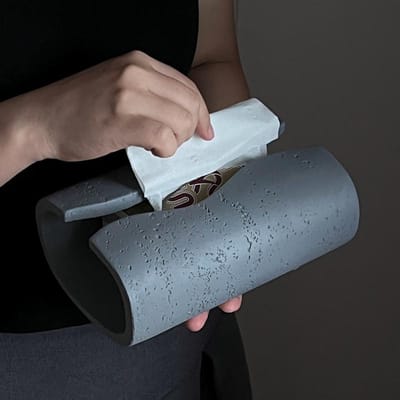 Grot Steen Textuur Tissuebox Woonkamer High-end Bureau Koffietafel Creatieve Papieren Doos
