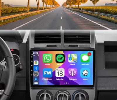 Autoradio 2/32 met Carplay en Android auto | Geschikt voor Jeep Compass Patriot 2006-2011 | Radio scherm met Navigatie | 2006 2007 2008 2009 2010 2011 | MK