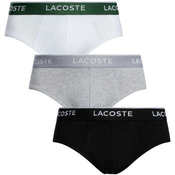Lacoste Heren Slips Casual Briefs 3-Pack Zwart/Wit/Grijs - Maat M