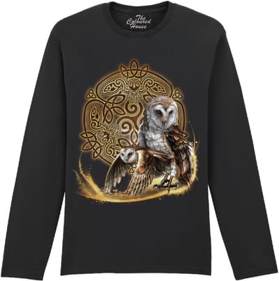Uil Celtic Owl The Coloured House Longsleeve T-shirt XXL