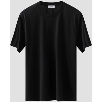 Eton T-Shirt Luxury Cotton Silk Crew Neck Soft Touch Zwart / male