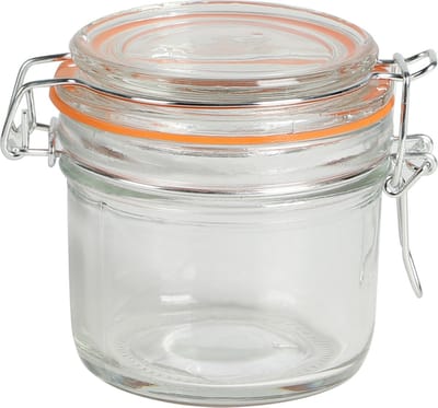 Urban Living Voorraadpot/bewaarpot - 200 ml - glas - met beugelsluiting - D8 x H8 cm