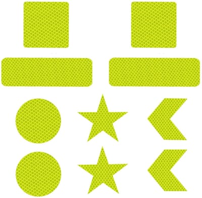 Dailygoods- Reflectoren Verhoogde veiligheid - Reflecterende Stickers - Veiligheidsstickers - Diverse vormen - 10 stuks - Geschikt voor rugzakken en e-bikes