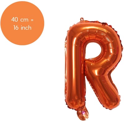 Fienosa Folieballon Letter R Oranje 40 cm – Letterballon voor EK, WK & Feestdecoratie