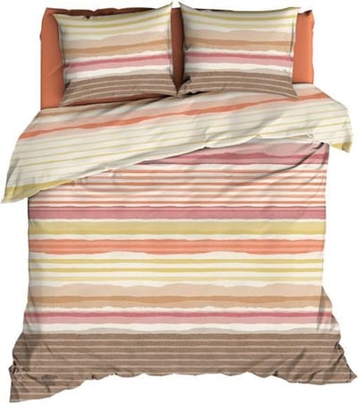 Romanette Donnie Dekbedovertrek - Tweepersoons - 200x200/220 cm - Coral