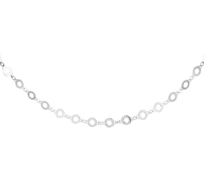 YO&NO - Ketting - Zilver - 4,0 mm -  80 cm - Gerhodineerd - Zilver 925