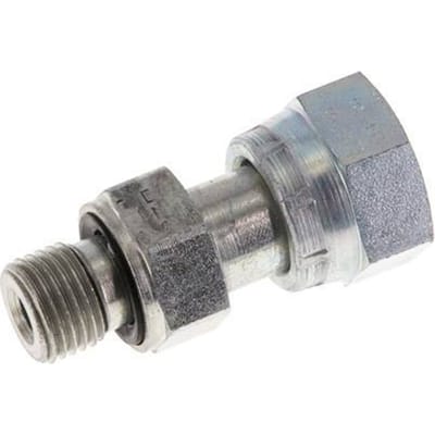 UN 11/16''-16 x G 1/4'' F/M Verzinkt Stalen Neusstuk ORFS 630 Bar - Hydrauliek - FL2S-FM-EZE-011U-014G-O