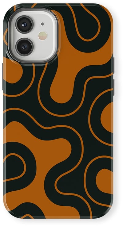 DripCase Motion Flow Tough Hoesje geschikt voor iPhone 12 Mini | Backcover met Mag | Trendy Design | Valbescherming | Organic Circuit