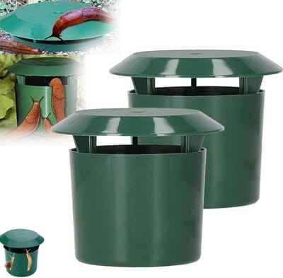 Slakkenval tuin bierval, 2 stuks bier slakkenval tuin, herbruikbare slakkenbescherming tuin, slakkenhek verhoogd bloembed kunststof ter bescherming van planten salade kool