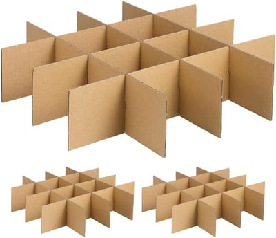 Verhuisdozen Scheidingswanden - Verpakkingsmateriaal - Breekbaar Transport - Individuele Vakken - 33.5x8x0.3cm - Kaki