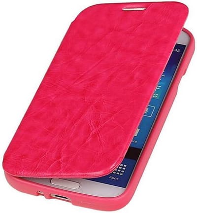 Easy Booktype hoesje Geschikt voor Samsung Galaxy S4 i9500 Roze