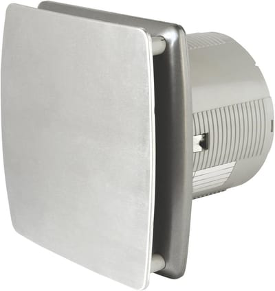 Spiraal Ventilator - Afzuiger Badkamer - Lucht Afvoeren - Geluidsarm Design - 100mm Diameter - Zilverkleurig