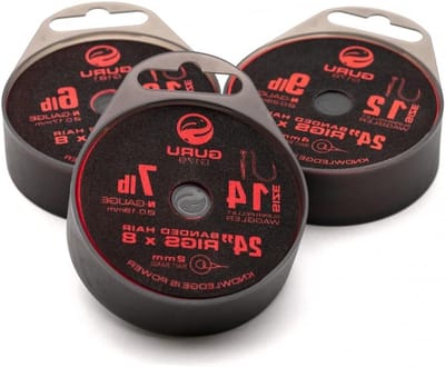 Vis Rigs - Haken met Haar - Vissen met Pellets - Voorgemonteerd met Aasband - 24 Inch - Zwart