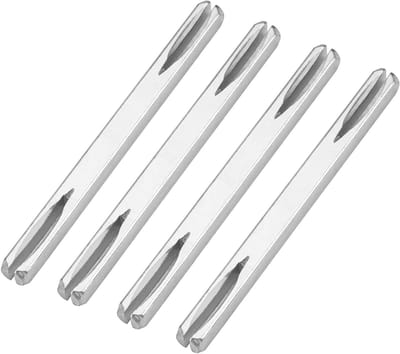 Set van 4 Vierkante Ijzeren Bevestigingspinnen 8 mm, Stalen Spindelstangen voor RVS Deuren, Knoppen en Riveerfittingen