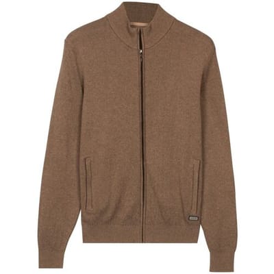 Baileys Vest Two-Tone Faux-Uni Cotton Full Zip Taupe / male