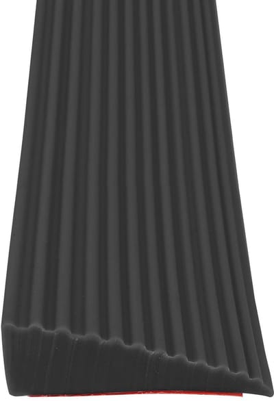 Zwarte overgangsstrip voor drempels – zelfklevend siliconen vloerovergangsprofiel (100 cm, 5,5 cm breed)