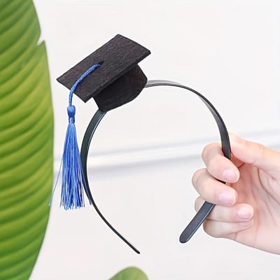 Mini Doktorenkap voor het Afstudeerseizoen, Afstudeerdecoratie Bachelor Hoofdband, Afstudeer Verkleed Foto Props