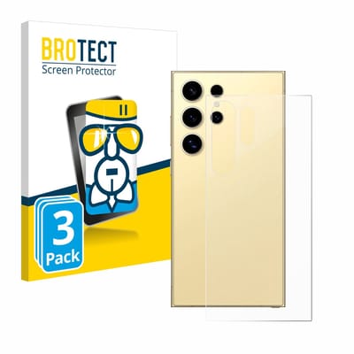 Screenprotector 3 Stuks voor Samsung Galaxy S24 Ultra (Achterkant) Beschermglas transparant