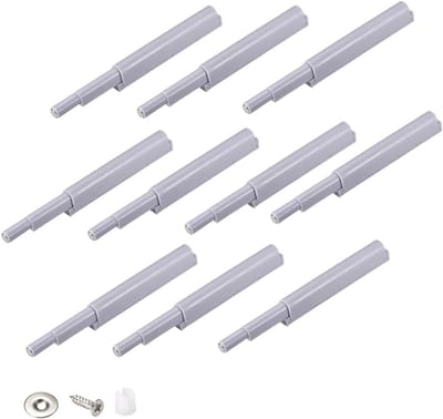 10 stuks - Deursnapper - Deurdemper - Deurbuffer - Deursluiter - Greeploos - Buffer druksnappers - Automatische Druk Deuropeners - demperbuffers - kastdeur demper - met accessoires - voor kastdeuren, keukenkasten, meubels en keukenlades - 125 mm