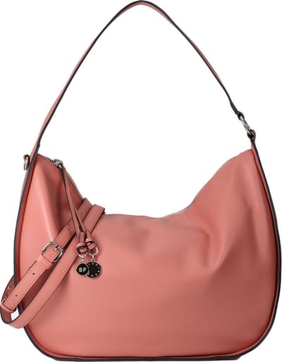 SEIDENFELT MANUFAKTUR Schoudertas Fria Hobo Blush Koraalrood