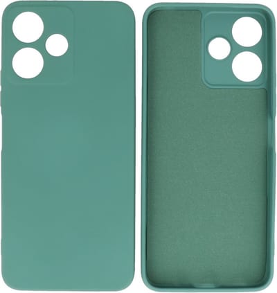 Fashion Backcover Telefoonhoesje - Color Hoesje - Geschikt voor de Xiaomi Redmi 12 - 12 5G - Donker Groen