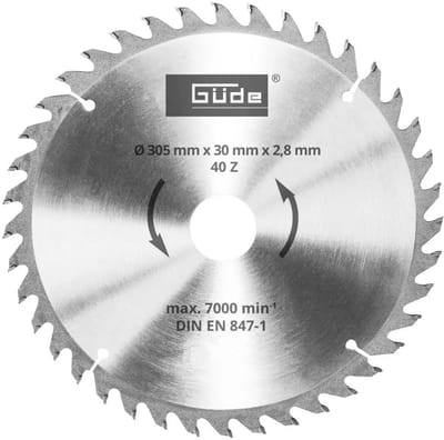 Zaagblad Cirkelzaag - Metaal Hout - Precisie Zagen - 40 Tanden Ontwerp - 305x30mm 2.8mm - Zilver