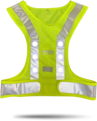 InVincer® - Ledvest ROPA C-design - Hardloop verlichting - Run Safe - Hardloopvest met verlichting - Fluogeel L