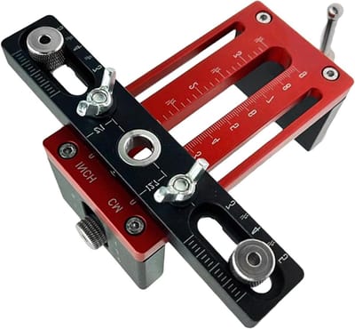 Kastdeur Positioneerder - Scharnier Mal - Nauwkeurig Monteren - Verstelbaar Ontwerp - 10-60 mm - Aluminiumkleurig