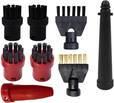 Stoomreiniger Accessoireset - Reinigingsborstels Mondstukken - Grondig Schoonmaken - 8-delige Set - Universeel - Diverse Kleuren