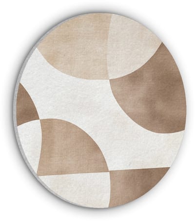 Akoestisch wandpaneel rond 30x30 cm - Vilt schilderij Snijdende cirkels - Overlappende vlakken - Ronde akoestische panelen - Geluidsdempende wanddecoratie - Geluidsisolatie wandcirkel - Muurdecoratie geluidspanelen