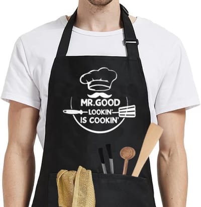 Keukenschort - Professioneel Kookschort - Water - en vuilafstotend voor Dames en Heren - Horeca Sloof - Simpel verstelbaar - Barbecueschorten - Dames Kook Schort - Pottenbakken Schort - Verfschort - 67*77cm