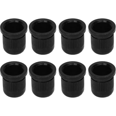 8 STUKS Gitaar Snaar Ferrule Legering Compacte Bas Door Body Gesp voor Vervanging Zwart
