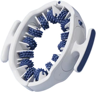 Anti-Cellulite Massage Ring – Cellulite Massager Beenroller met 14 Zachte Rubberen Rollen – Lichaamsmassage voor Lichaam, Armen, Taille en Buikspieren – Afslanken en Ontspanning - Blauw
