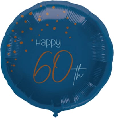 Folat - Folieballon 60 Jaar Elegant True Blue 45cm