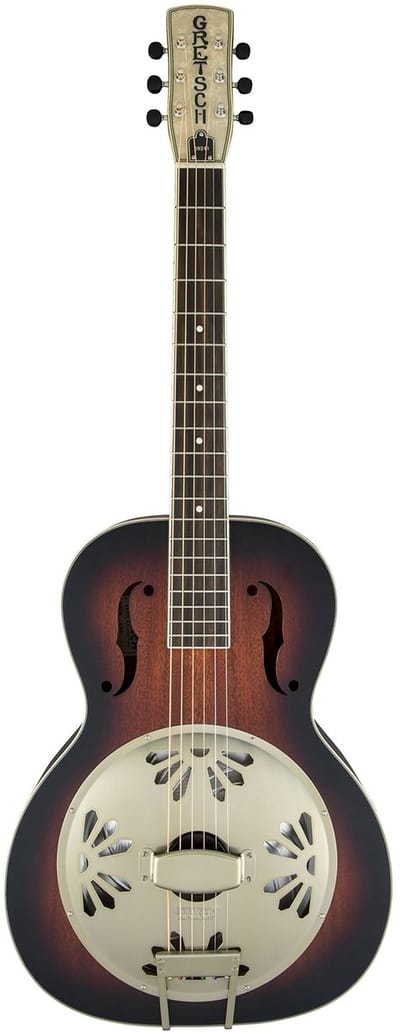 Gretsch G9241 Alligator Round-Neck Biscuit Cone Electro-Resonator (Sunburst) - Dobro